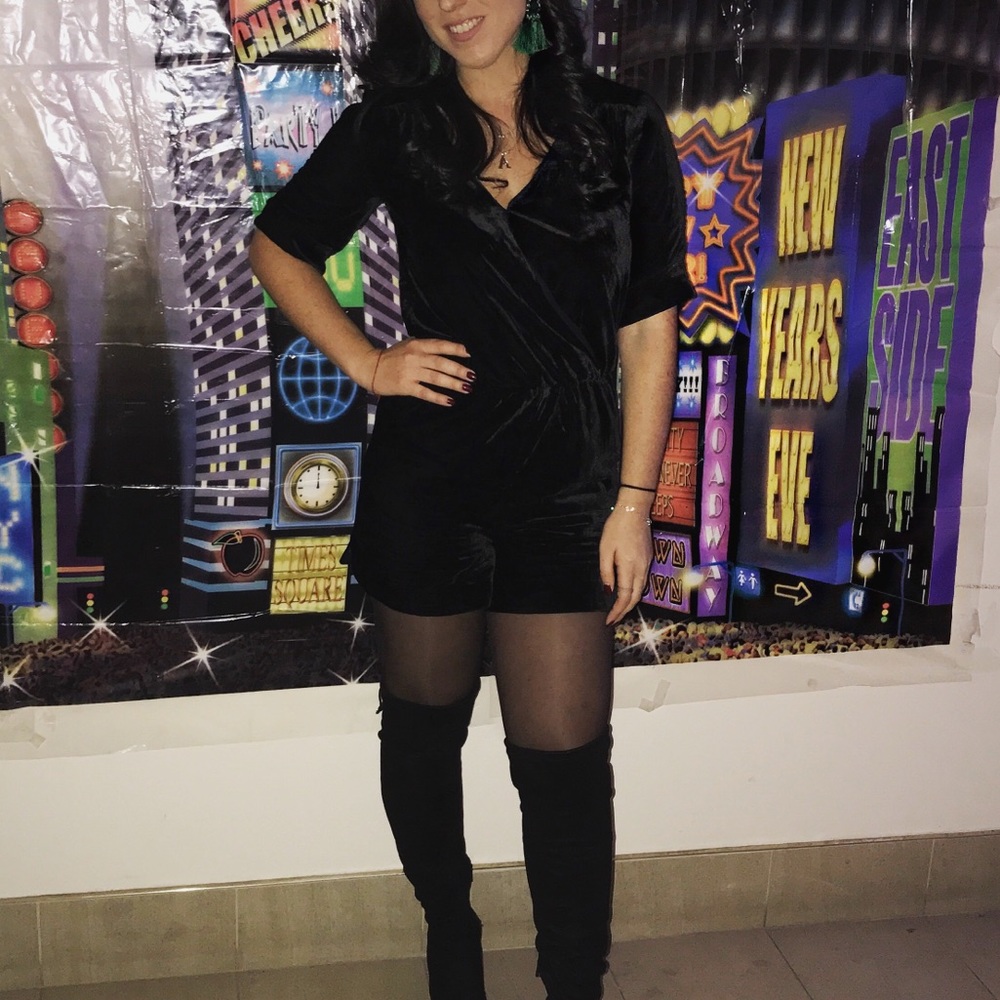Loft velvet romper